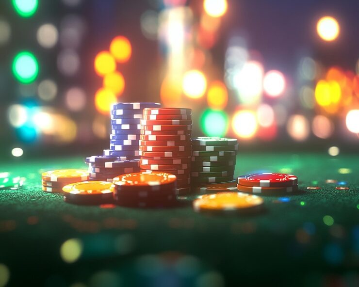 Live blackjack table with multiple camera angles